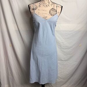 Theory Linen Blend Light Blue Midi Dress 
Size 6
